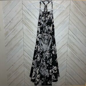 Black and White open back Cocktail Sundress with straps